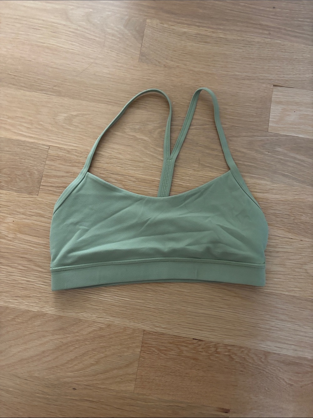 Light green lulu lemon flow y bra